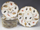  13 FRENCH LIMOGES OYSTER SERVICE 3c04eb