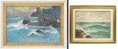 (2) FRAMED OIL PAINTINGS, SEASCAPES(lot
