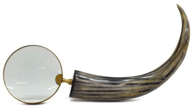 LARGE AFRICAN ANIMAL HORN MAGNIFYING 3c05ac