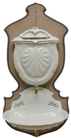 FRENCH PAINTED CAST IRON SHELL 3c065b