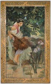 NEOCLASSICAL STYLE WOMAN AT POND LARGE