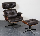 EAMES STYLE LEATHER LOUNGE   3c2f47