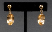 VINTAGE 14K YELLOW GOLD PEARL DROP CLIP