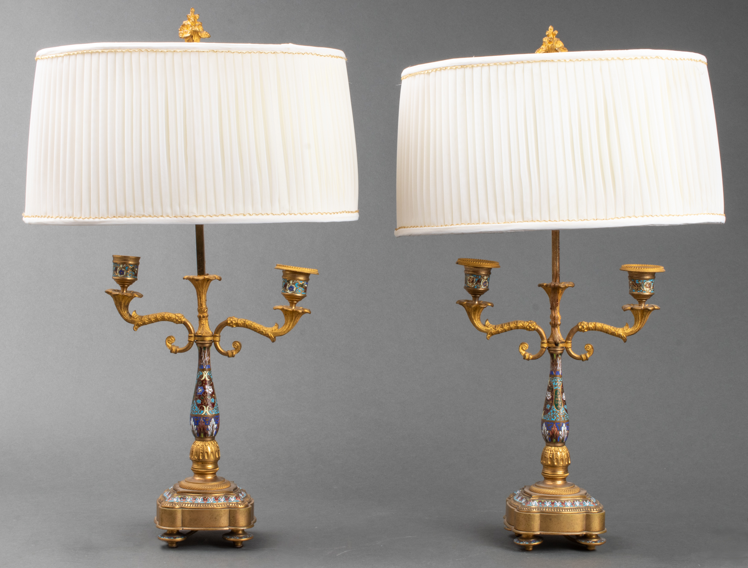 FRENCH GILT AND CLOISONN CANDELABRA 3c33ee