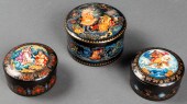 RUSSIAN PORCELAIN JEWELRY BOXES, GROUP