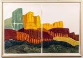 JOHN ROSS CLIFF FORMATION COLLAGRAPH,
