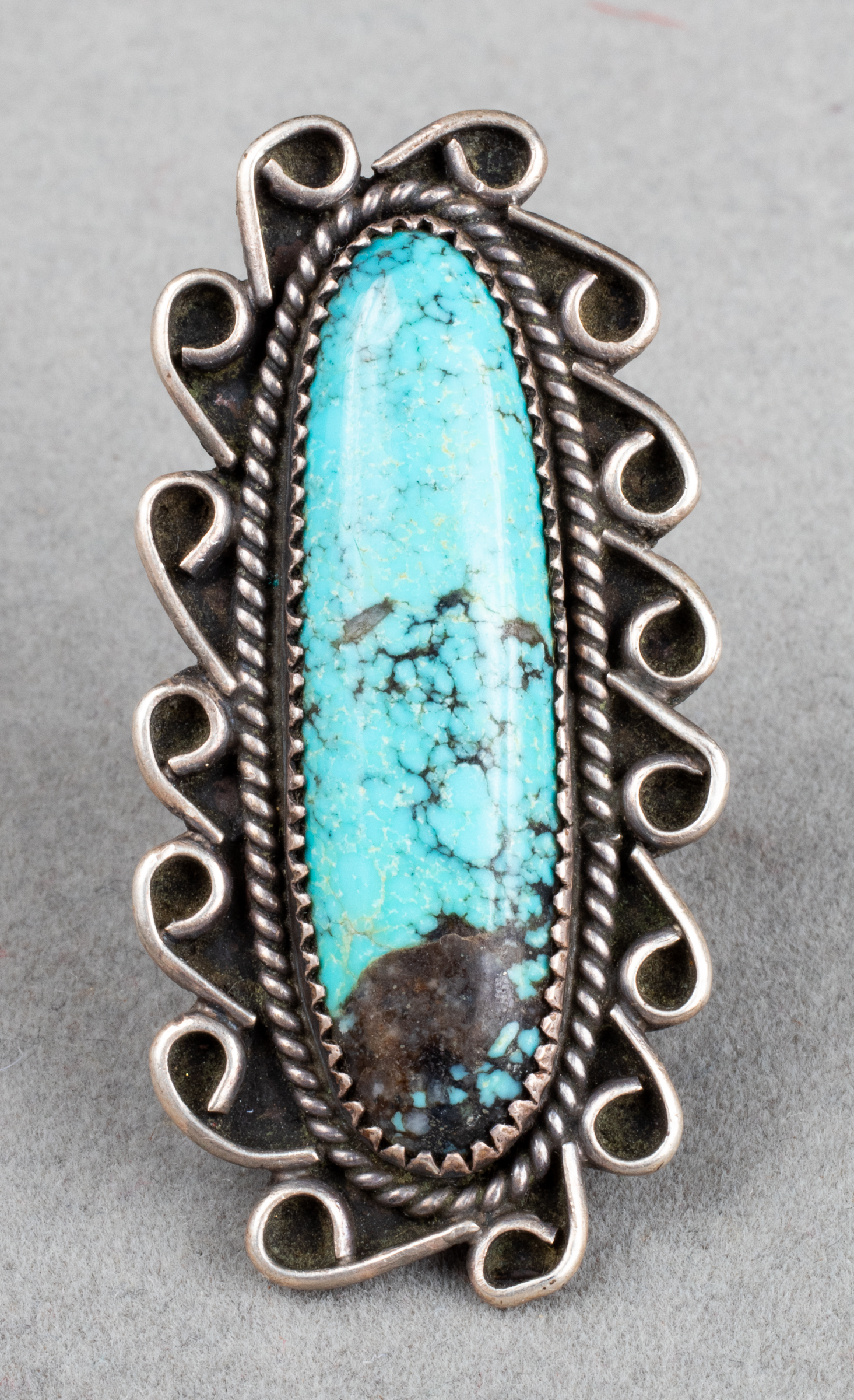 NATIVE AMERICAN NAVAJO SILVER TURQUOISE 3c3908