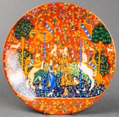 LIMOGES THE LADY & THE UNICORN PLATE,