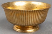 JOSEF HOFFMANN STYLE BRASS BOWL ON FOOTED