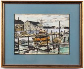 SIGNED WATERCOLOR DEPICTING NAUTICAL 3c3f7e