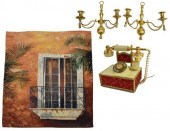(4) COLLECTION OF HOME DECOR, TELEPHONE,
