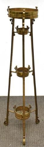 VICTORIAN BRASS FOUR TIERED PLANT 3c1fe8