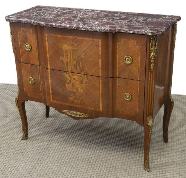 FRENCH LOUIS XVI STYLE MARBLE TOP 3c2189