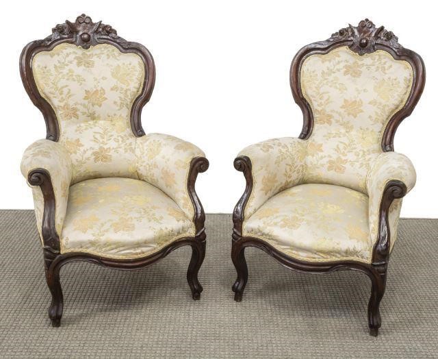  2 VICTORIAN UPHOLSTERED PARLOR 3c22a7