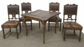 (5) LOUIS XV STYLE GAME TABLE & FRENCH