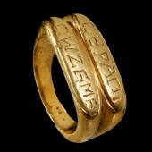 ANCIENT ROMAN STYLE DOUBLE GOLD RING