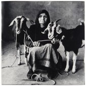 IRVING PENN, OLD WOMAN WITH GOATS Irving