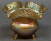 TIFFANY STUDIOS FAVRILE ART GLASS FOOTED