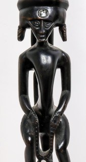 AFRICAN CARVED EBONIZED WOOD FIGURAL
