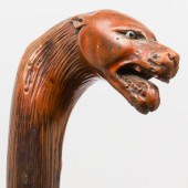 CONTINENTAL CARVED WOOD BEAST WALKING