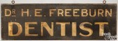 PAINTED DOUBLE-SIDED TRADE SIGN, 19TH