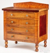 MINIATURE CHEST OF DRAWERS, 19TH C.Miniature