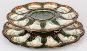 FRENCH LONGCHAMP MAJOLICA TIERED OYSTER