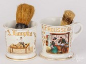 TWO TAILOR OCCUPATIONAL SHAVING MUGS,
