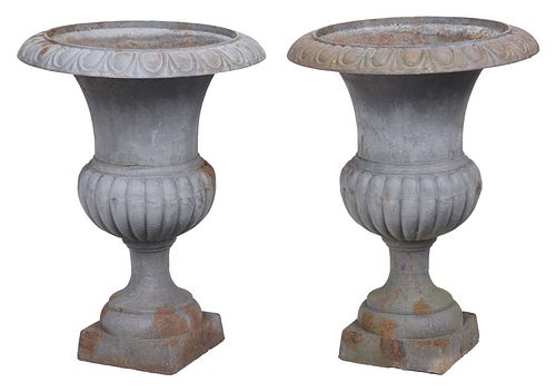 PAIR OF CAST IRON CAMPAGNA FORM