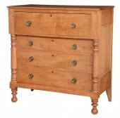 AMERICAN CLASSICAL TIGER MAPLE CHEST