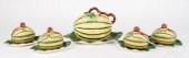 FIVE MOTTAHEDEH MELON-FORM TUREENS AND