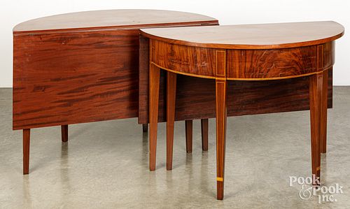 FEDERAL TWO PART MAHOGANY DINING