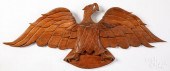 CARVED EAGLE WALL PLAQUE, MID 20TH C.Carved