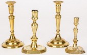 PAIR OF FRENCH BRASS CANDLESTICKS  3c660b