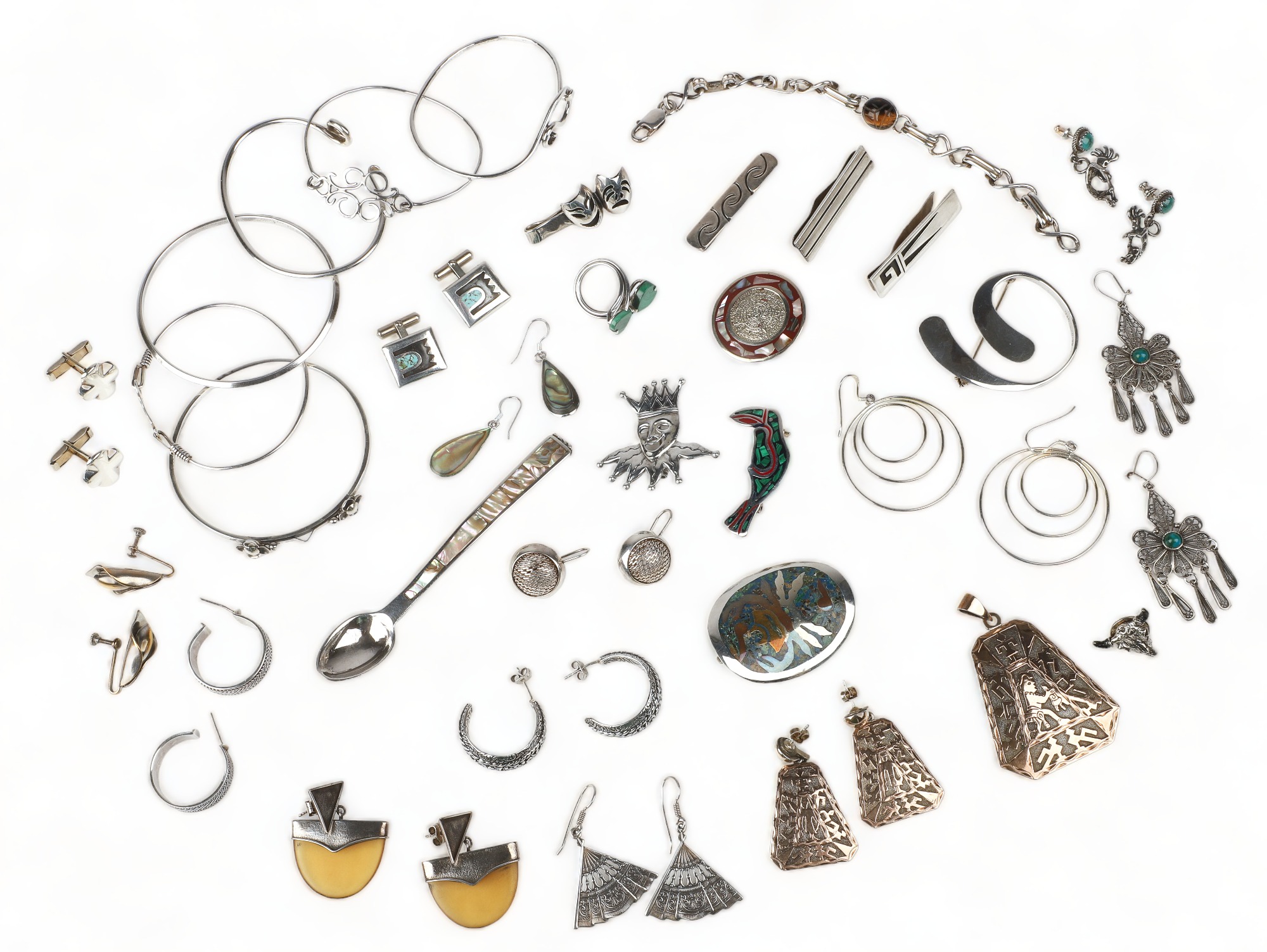 Eclectic sterling jewelry group 3c6765