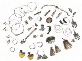Eclectic sterling jewelry group to include
