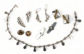 Mexican and style sterling jewelry grouping