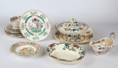 (20) Pcs floral porcelain dinnerware,