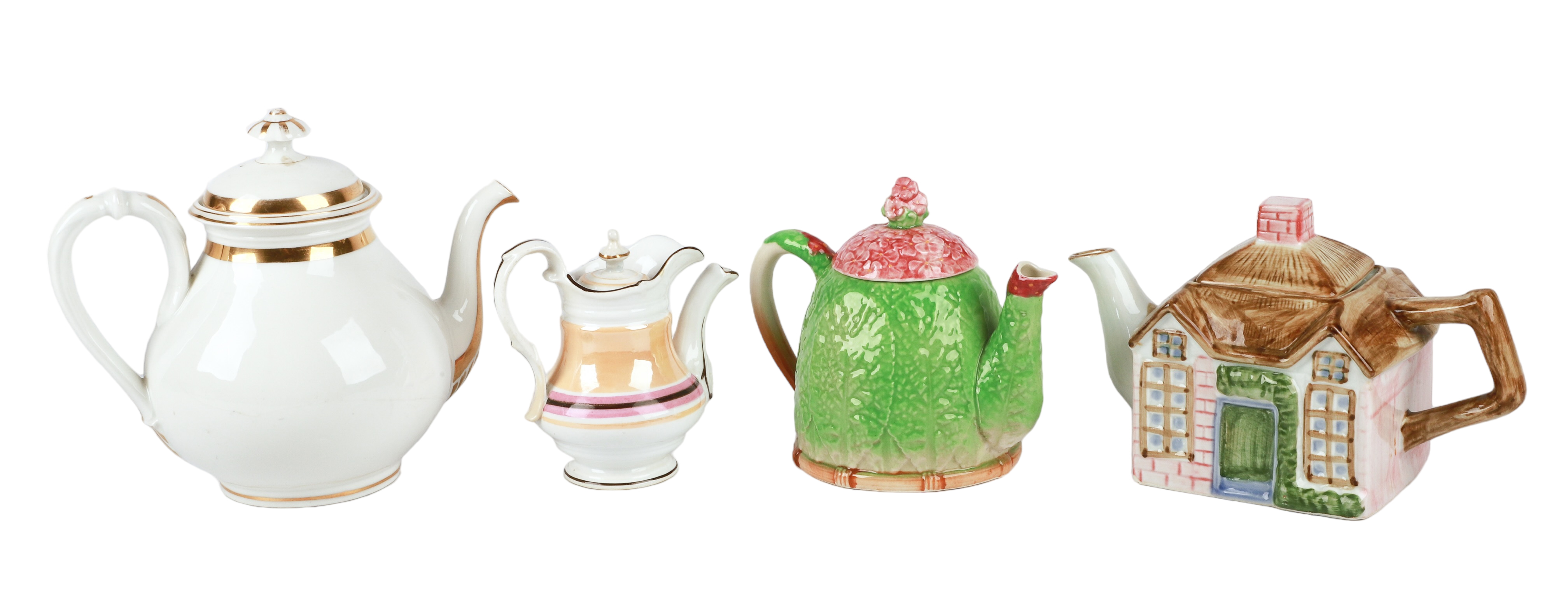  4 Porcelain teapots c o unmarked 3c679a