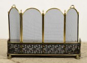 Brass fireplace screen, along with pierced