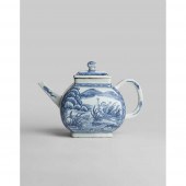 BLUE AND WHITE MERMAID LIDDED TEAPOT
QING