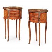 PAIR OF FRENCH KINGWOOD AND WALNUT 3c6b9a