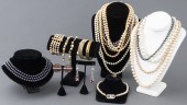 ASSORTED FAUX PEARL & GOLD-TONE COSTUME