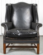 GEORGIAN CHIPPENDALE STYLE LEATHER 3c4839