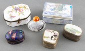 ASSORTED ASIAN TRINKET BOXES & SNUFF
