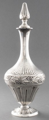CONTINENTAL REPOUSSE SILVER WINE DECANTER