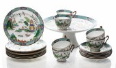 CROWN STAFFORDSHIRE CHINOISERIE PORCELAIN,