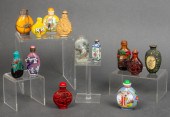 COLLECTION OF ASIAN SNUFF BOTTLES, 13