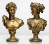 CLASSICAL STYLE BUST SCULPTURES OF DIANA
