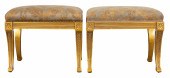 NEOCLASSICAL STYLE GILTWOOD STOOLS,